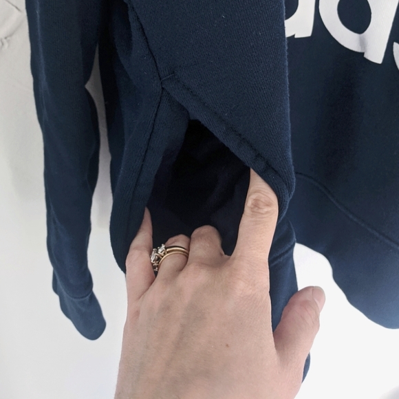 Adidas Hoodie Trefoil Logo, Size M, Navy Blue - Picture 2 of 6